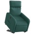 Sillón eléctrico reclinable elevable de tela verde