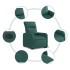 Sillón eléctrico reclinable elevable de tela verde