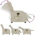 Sillón de masaje reclinable eléctrico cuero sintético