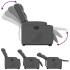 Sillón reclinable elevable eléctrico de cuero sintético