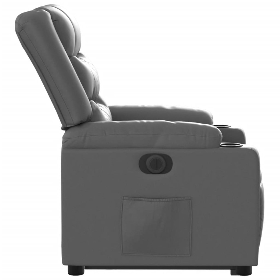 Sillón reclinable elevable eléctrico de cuero sintético