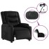 Sillón reclinable eléctrico de cuero sintético