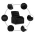 Sillón reclinable eléctrico de cuero sintético