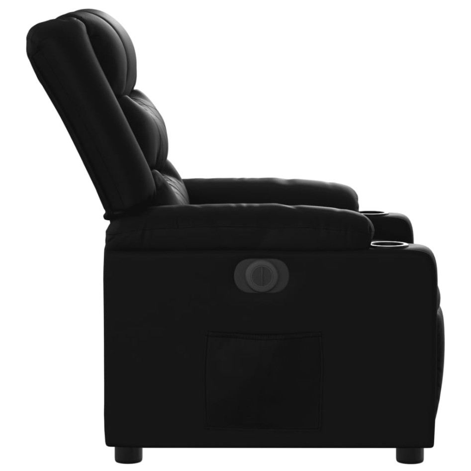 Sillón reclinable eléctrico de cuero sintético