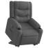 Sillón reclinable elevable de tela gris