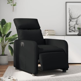 Sillón reclinable eléctrico de cuero sintético