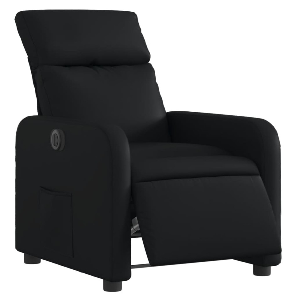 Sillón reclinable eléctrico de cuero sintético