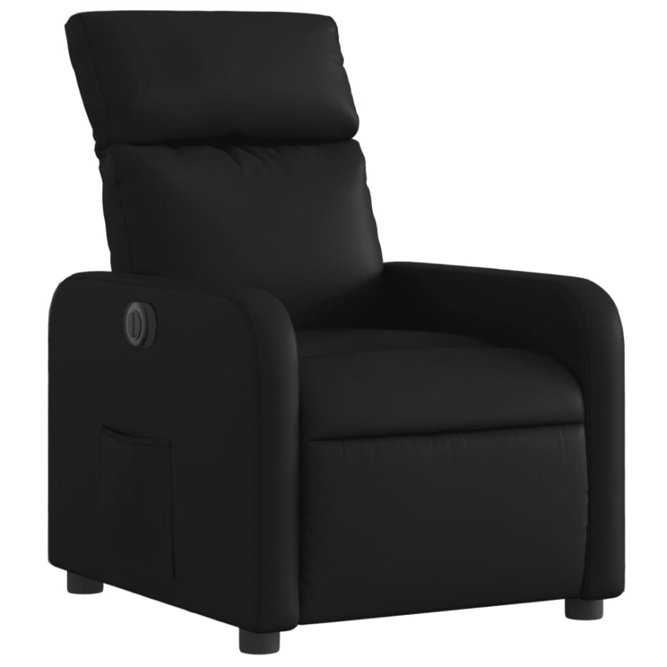 Sillón reclinable eléctrico de cuero sintético