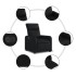Sillón reclinable eléctrico de cuero sintético