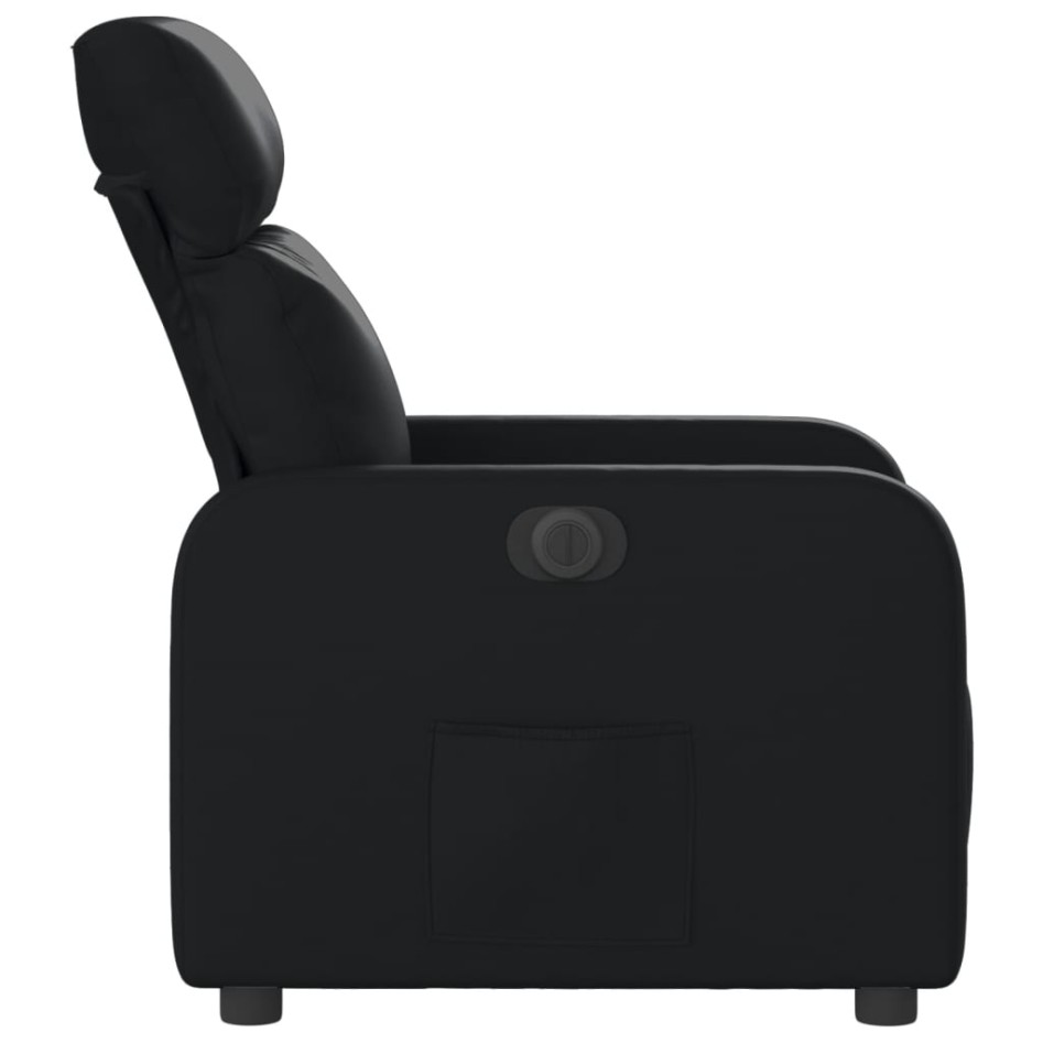 Sillón reclinable eléctrico de cuero sintético