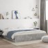 Cama con cajones madera ingeniería gris hormigón 200x200