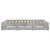 Cama con cajones madera ingeniería gris hormigón 200x200