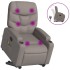 Sillón reclinable de masaje elevable tela gris