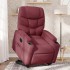 Sillón eléctrico reclinable elevable de tela rojo