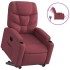 Sillón eléctrico reclinable elevable de tela rojo