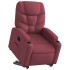 Sillón eléctrico reclinable elevable de tela rojo