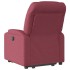 Sillón eléctrico reclinable elevable de tela rojo