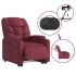 Sillón eléctrico reclinable elevable de tela rojo