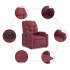 Sillón eléctrico reclinable elevable de tela rojo