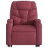 Sillón eléctrico reclinable elevable de tela rojo
