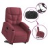 Sillón eléctrico reclinable elevable de tela rojo