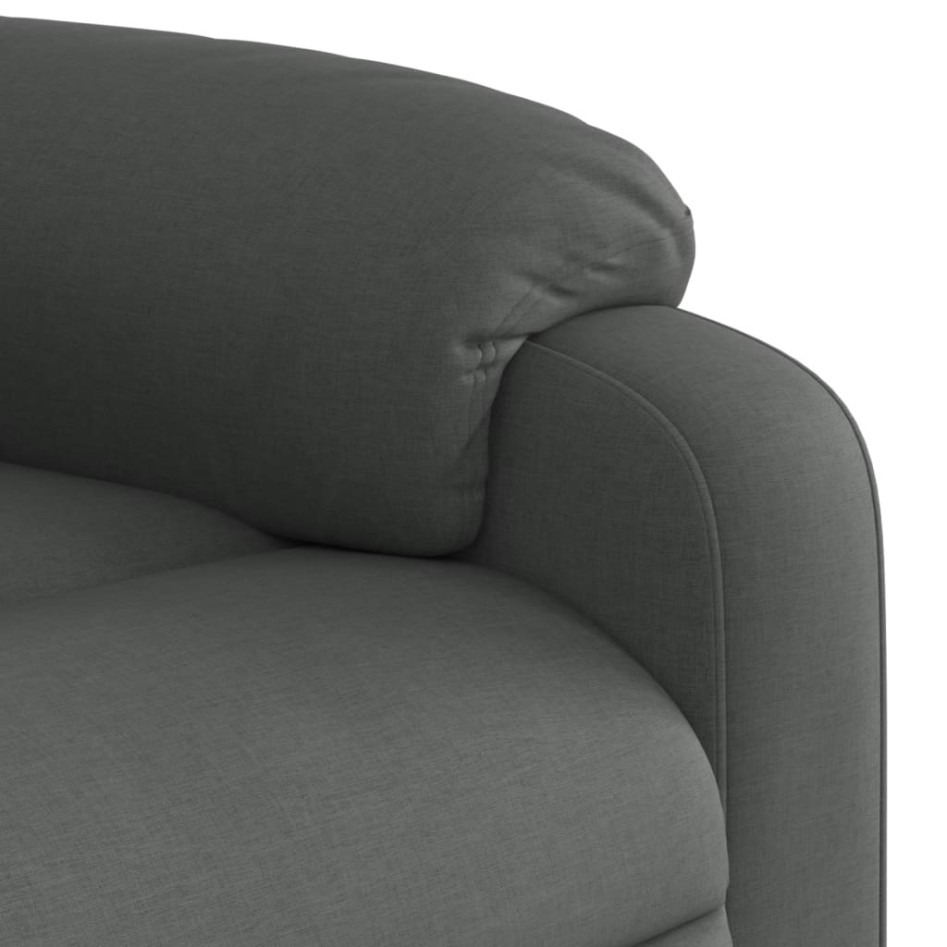 Sillón reclinable eléctrico de tela gris