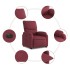 Sillón reclinable eléctrico tela rojo