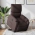 Sillón reclinable elevable tela marrón
