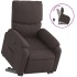 Sillón reclinable elevable tela marrón