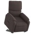 Sillón reclinable elevable tela marrón