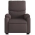 Sillón reclinable elevable tela marrón
