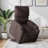 Silla de masaje reclinable de pie de tela marrón