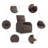 Sillón reclinable eléctrico de cuero sintético