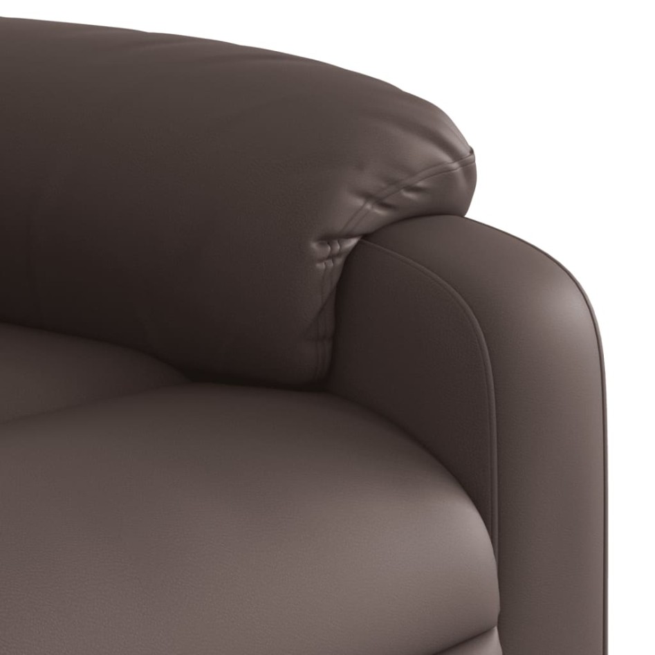 Sillón reclinable eléctrico de cuero sintético