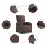 Sillón reclinable elevable cuero sintético