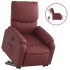 Sillón elevable eléctrico cuero artificial rojo