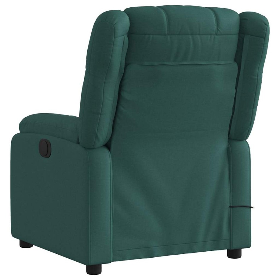 Sillón reclinable de masaje eléctrico tela verde
