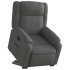 Sillón eléctrico reclinable elevable de tela gris