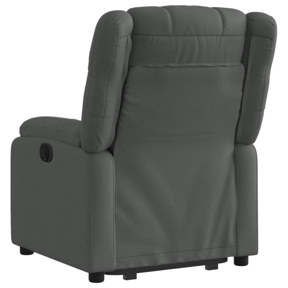 Sillón eléctrico reclinable elevable de tela gris