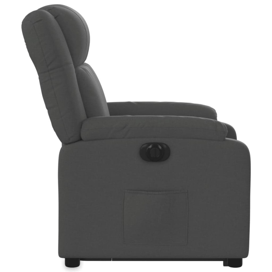 Sillón eléctrico reclinable elevable de tela gris