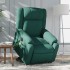 Sillón masaje eléctrico reclinable elevable tela verde