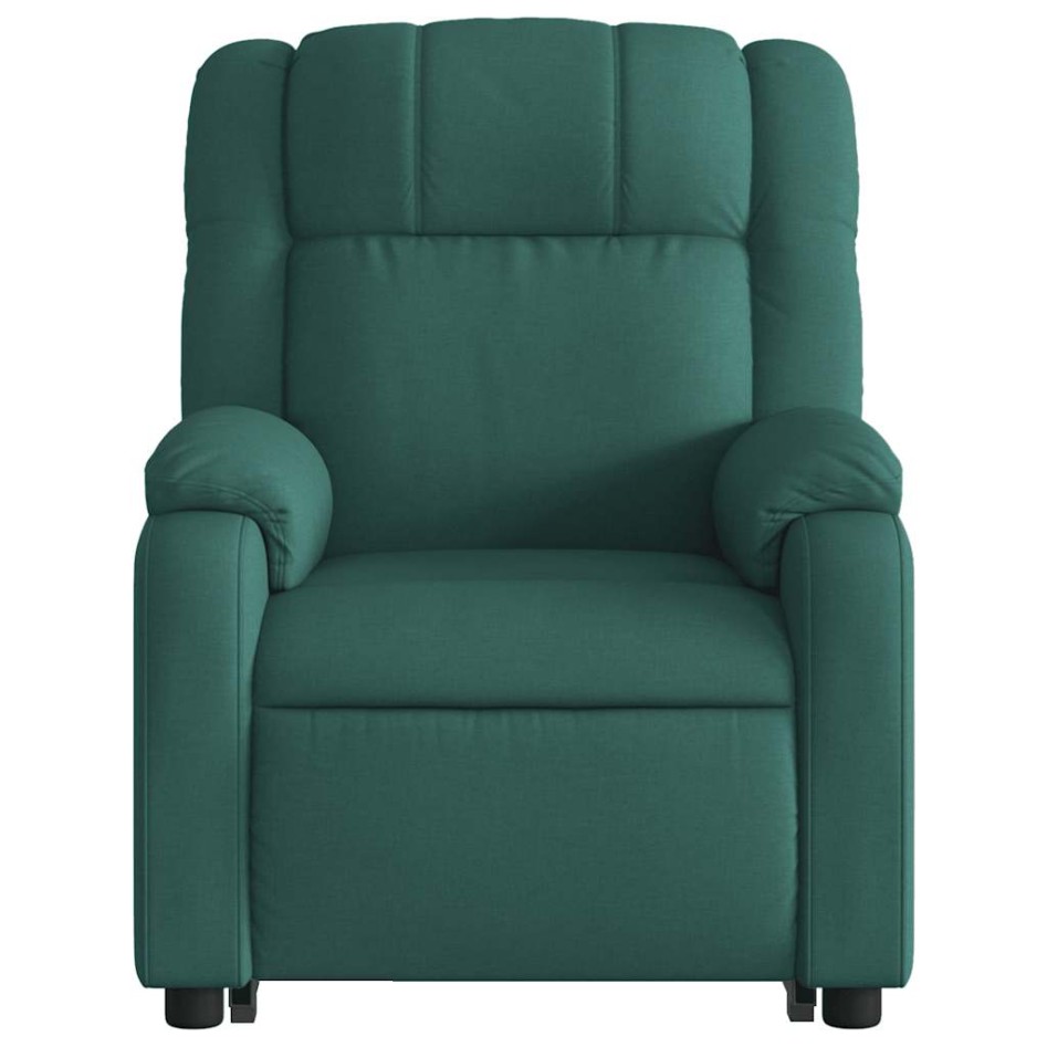 Sillón masaje eléctrico reclinable elevable tela verde