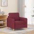 Sillón de tela rojo tinto 60