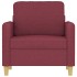 Sillón de tela rojo tinto 60