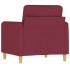 Sillón de tela rojo tinto 60