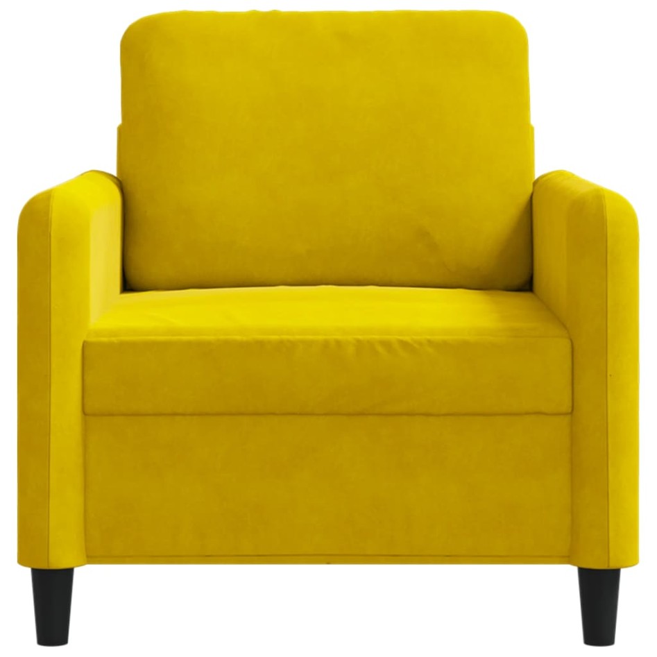 Sillón de terciopelo amarillo 60