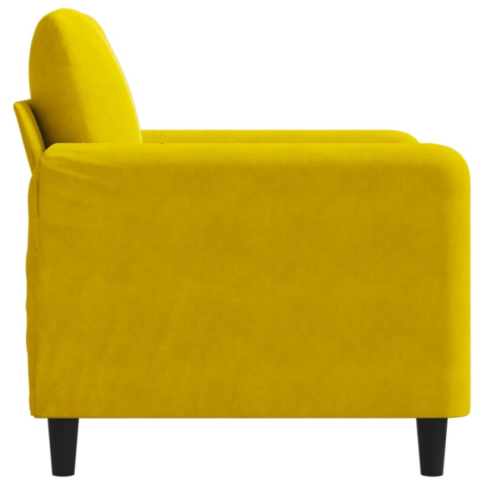 Sillón de terciopelo amarillo 60