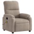 Sillón reclinable de masaje tela de microfibra gris