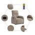 Sillón reclinable de masaje tela de microfibra gris