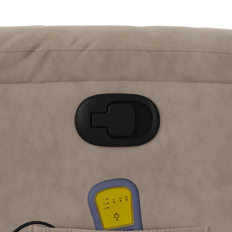 Sillón reclinable de masaje tela de microfibra gris